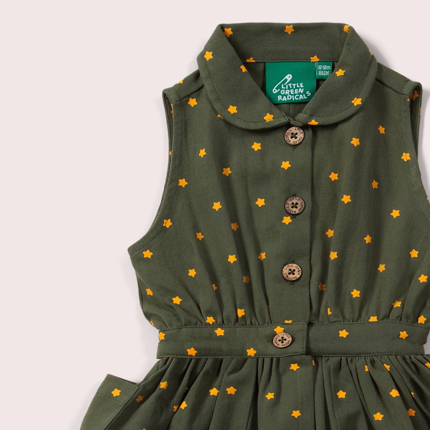 Yellow Stars Pinafore Dress