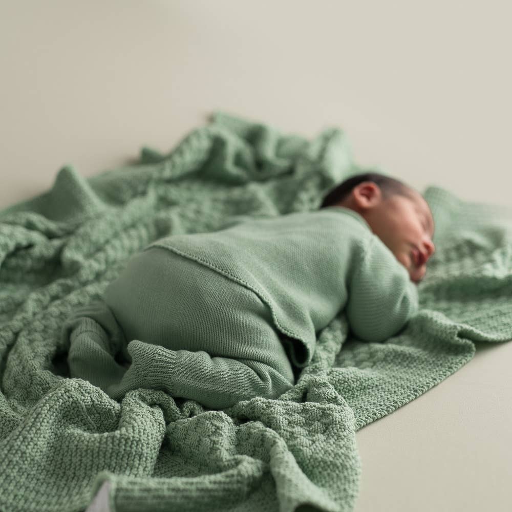 Newborn Soft Green Going Home Set