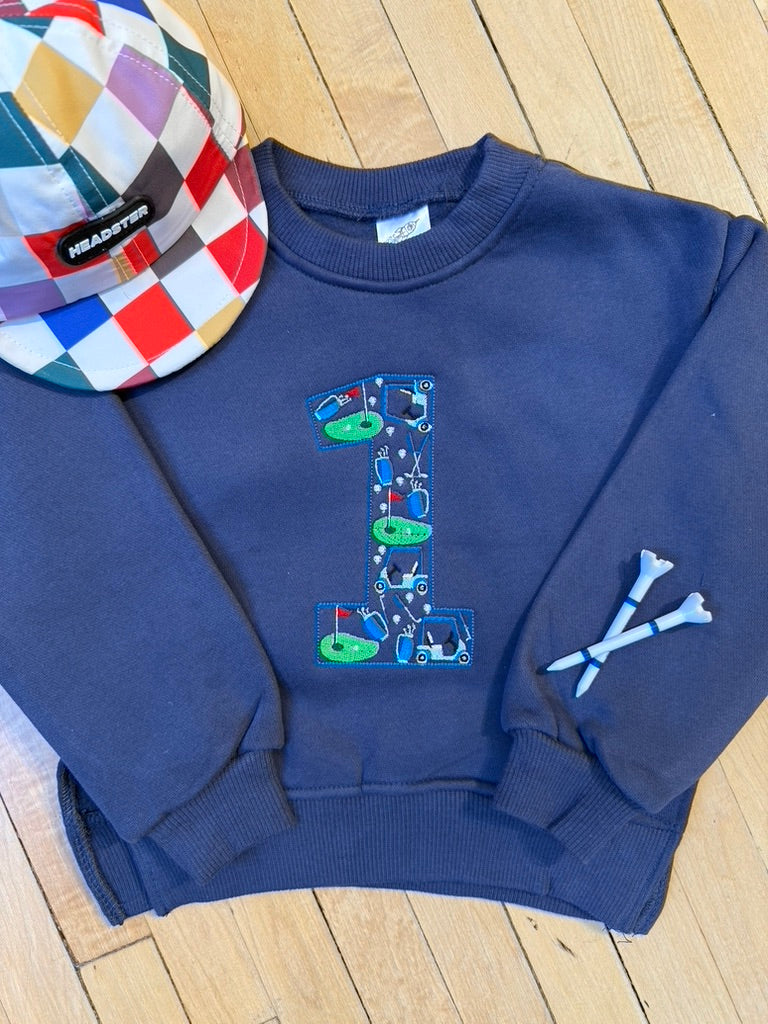 Golf Themed "1" Sweatshirt