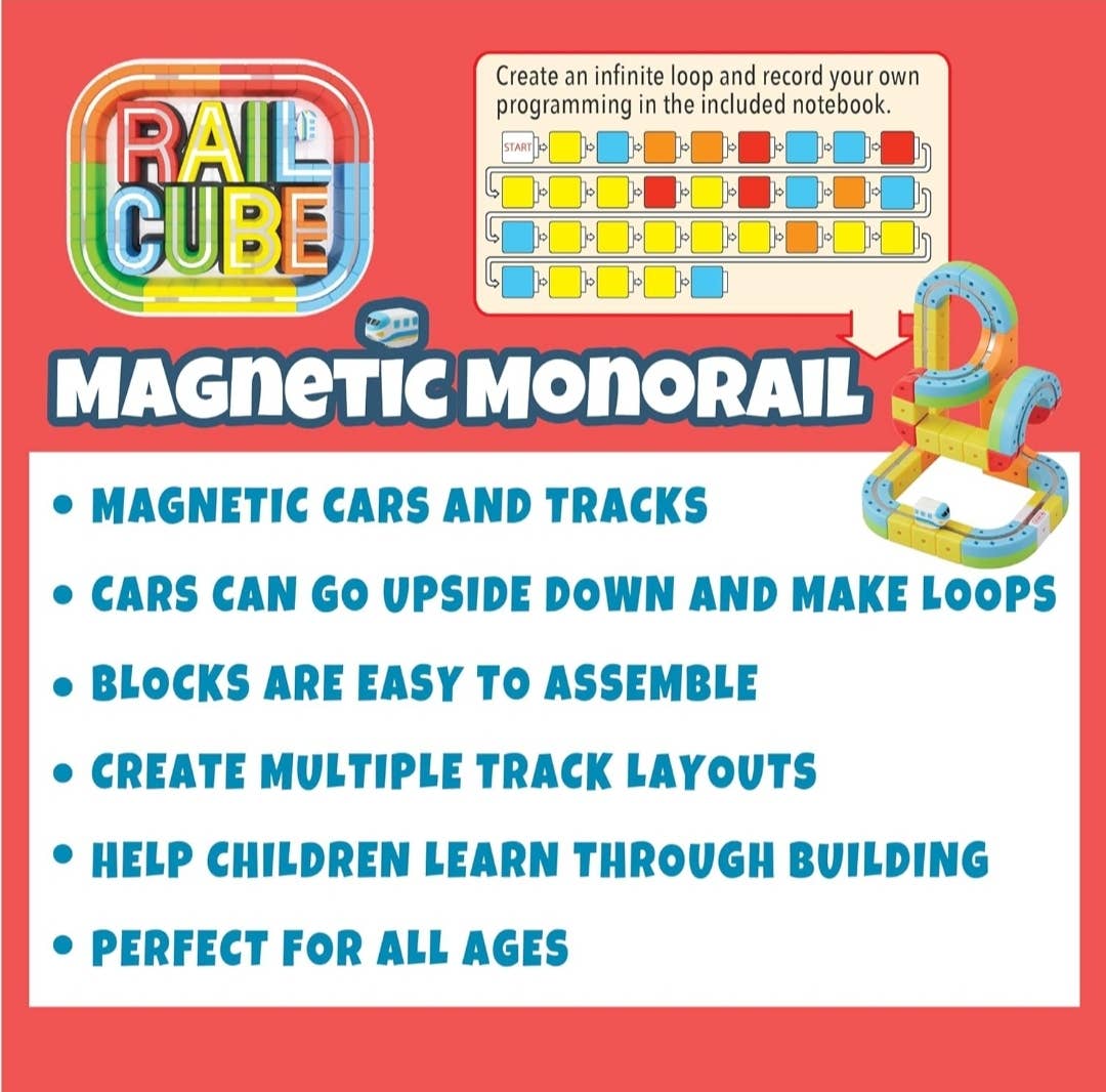 Rail Cube Magnetic Monorail Deluxe Set