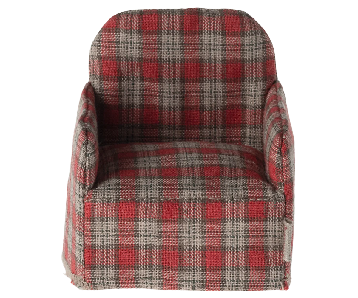 Red Checker Mouse Chair
