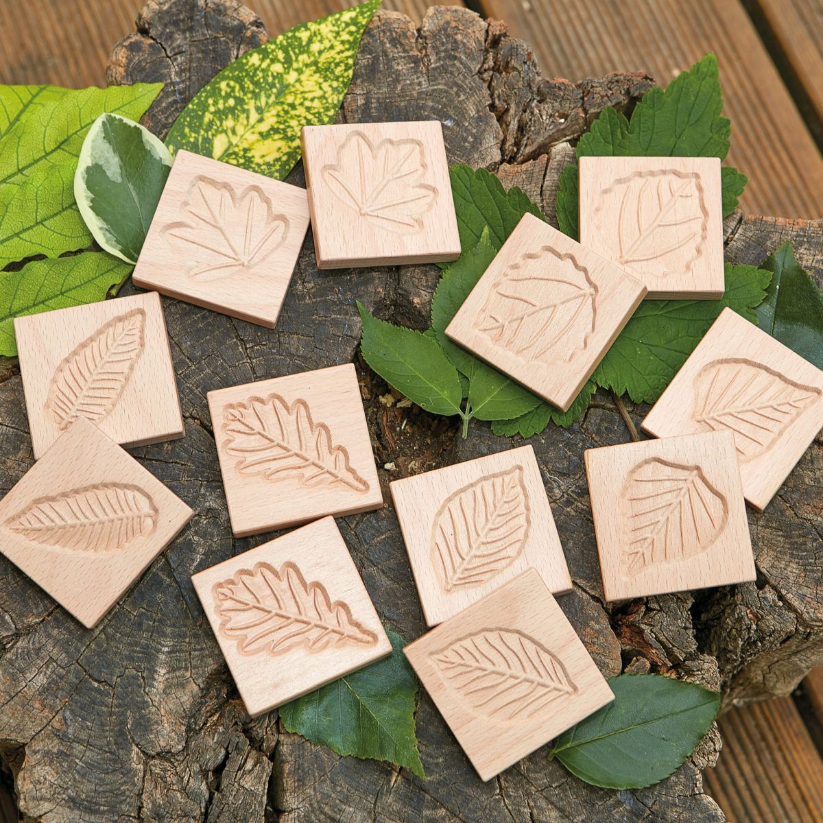 Match Me Sensory Leaf Tiles