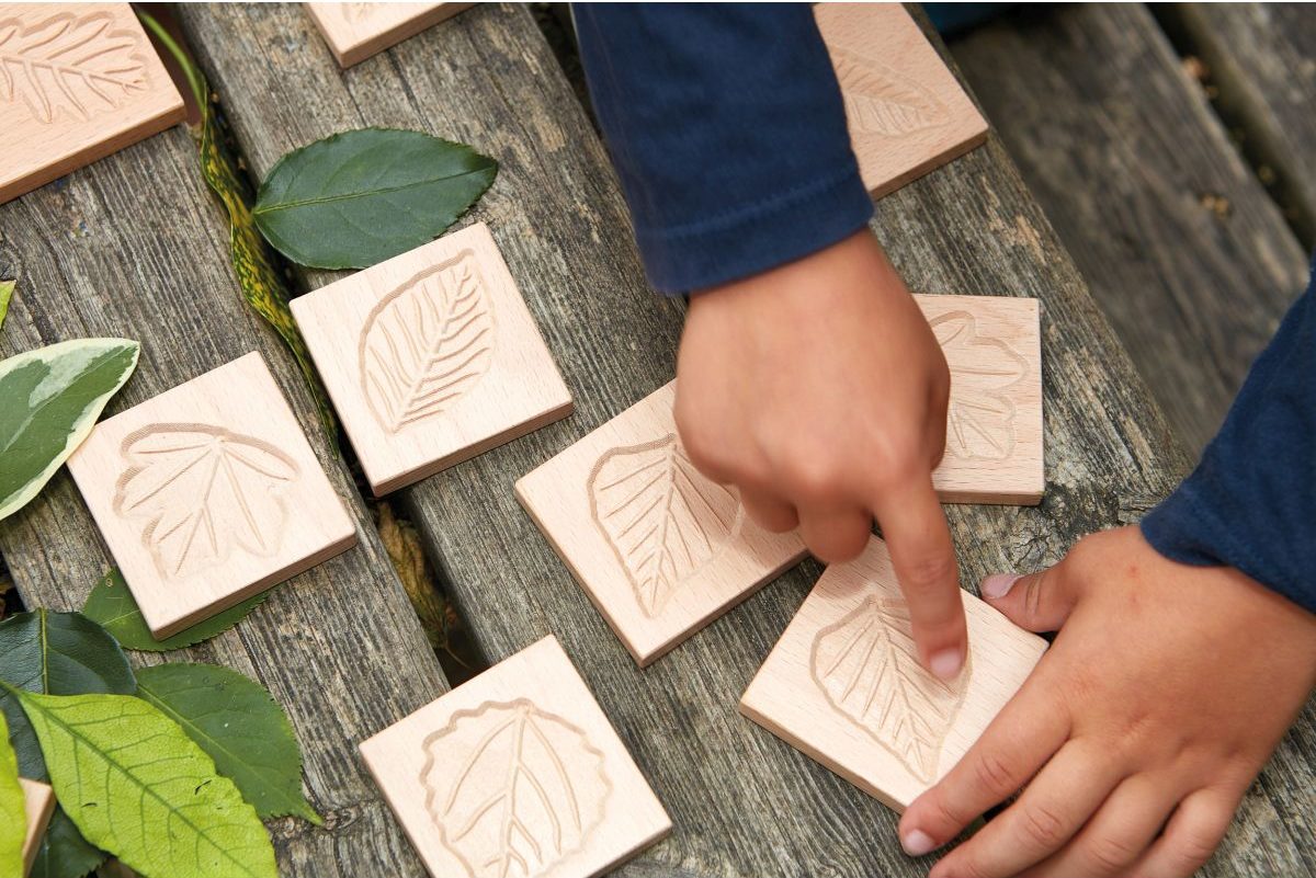 Match Me Sensory Leaf Tiles