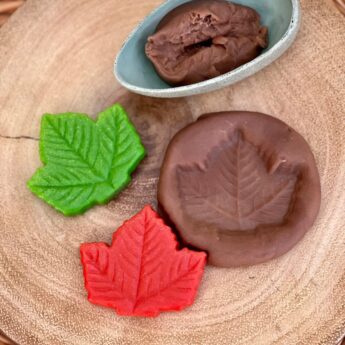 Sensory Play Stones Leaves