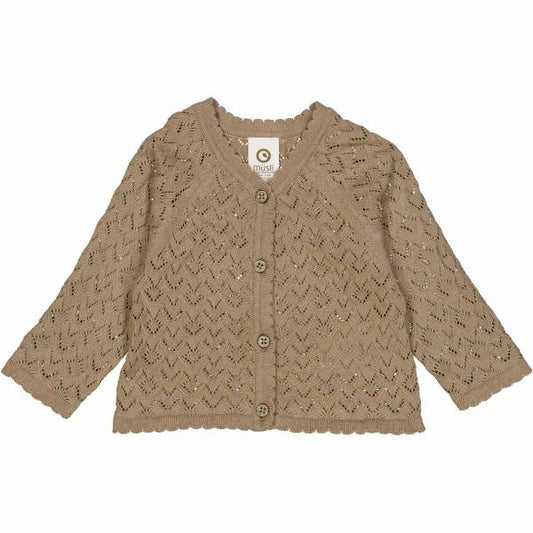Knit Needle Cashew Baby Cardigan
