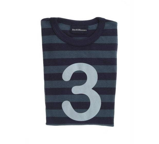 Vintage Blue & Navy Numbers Shirt