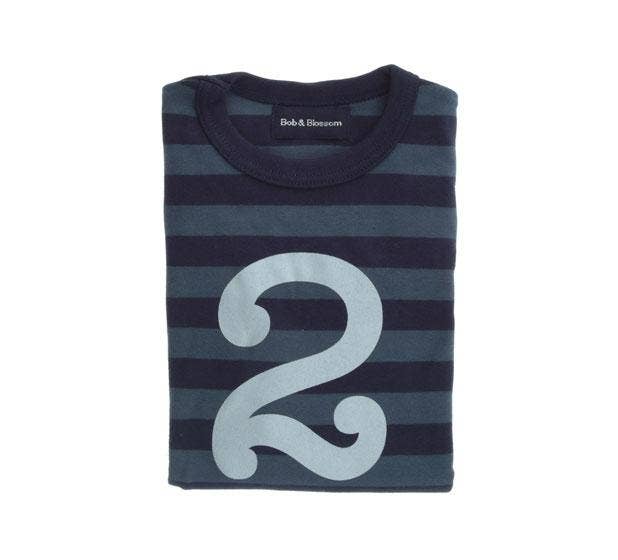 Vintage Blue & Navy Numbers Shirt