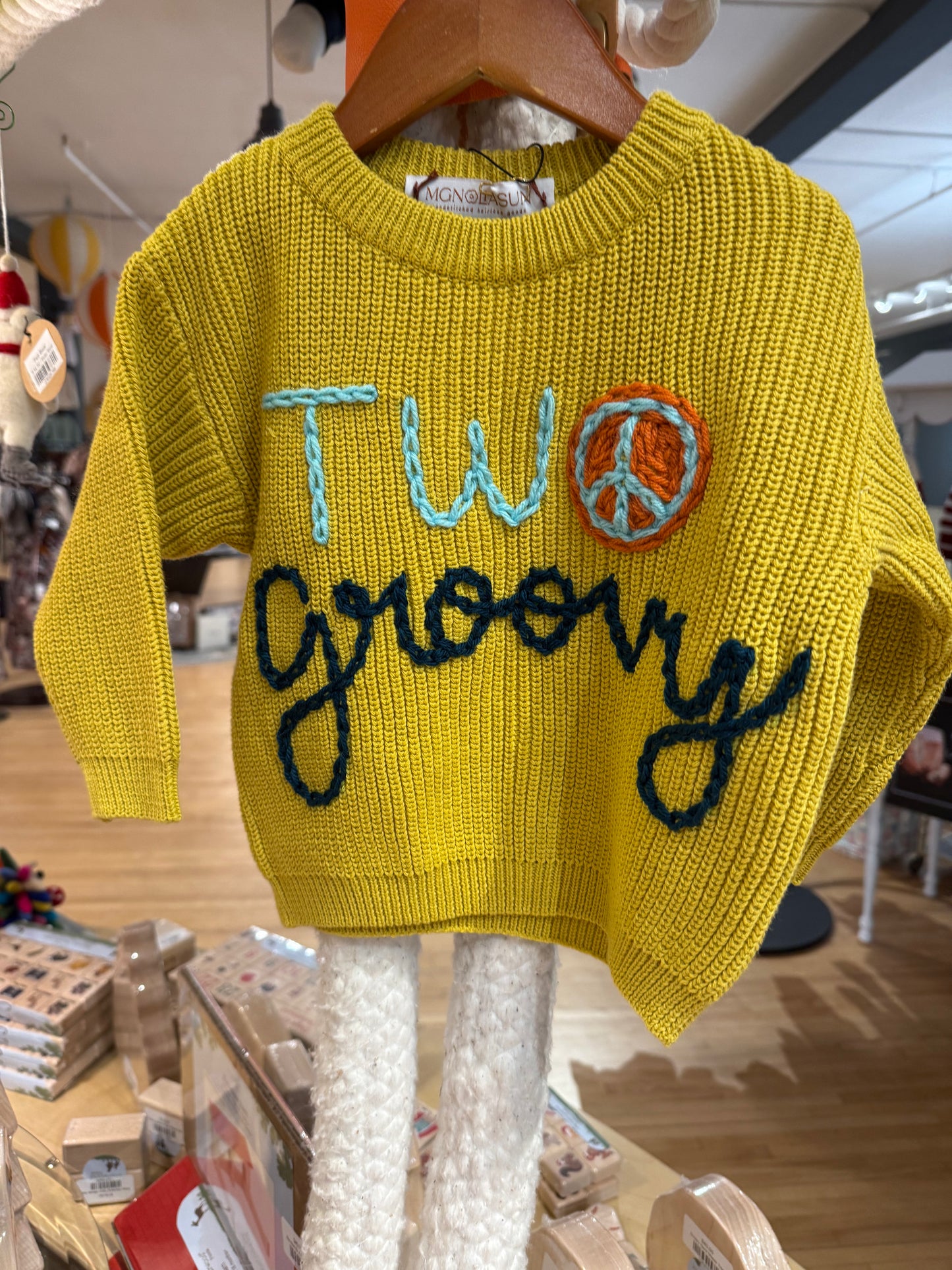 "TWO" Groovy Birthday Sweater