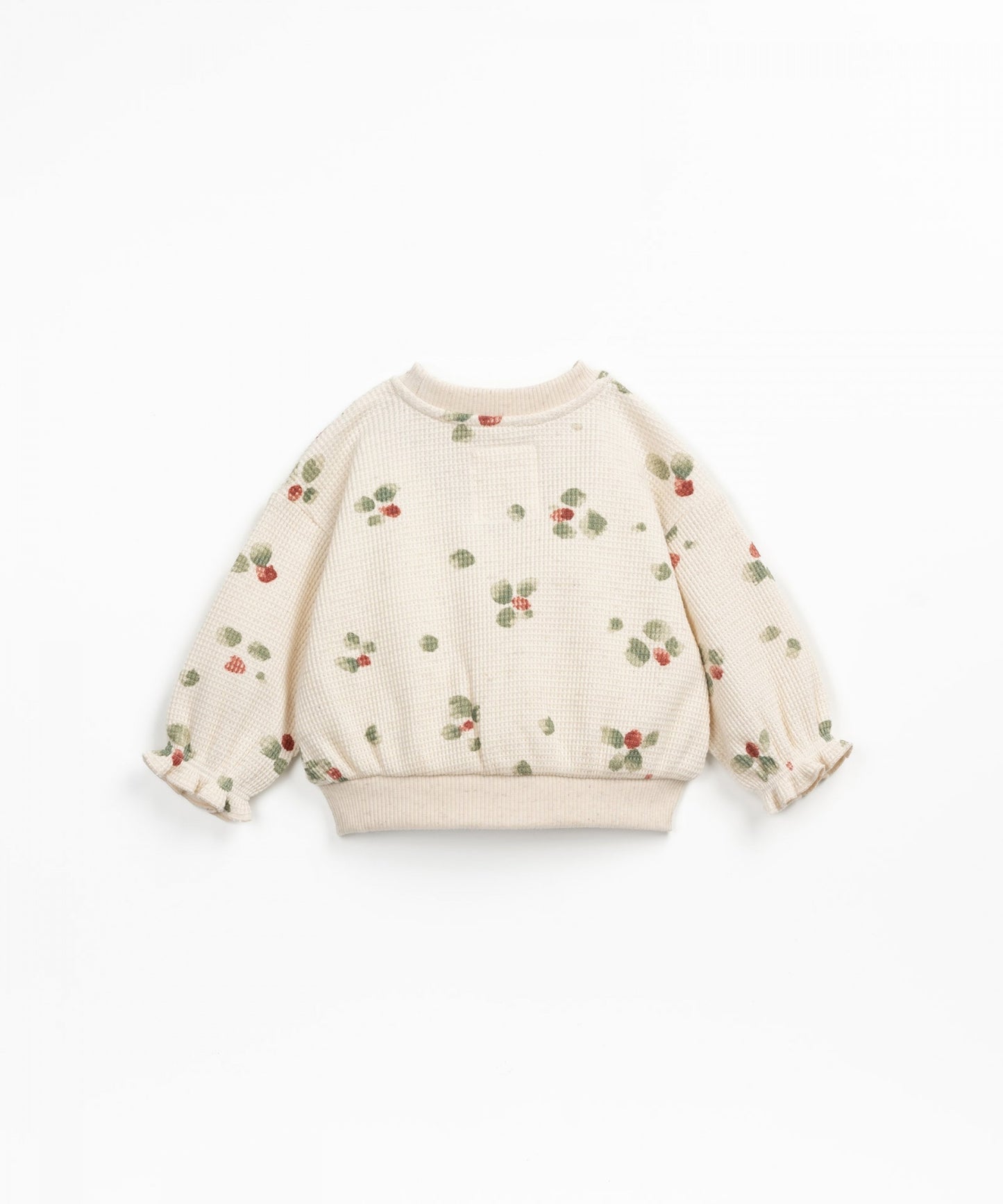 Waffle Knit Print Top