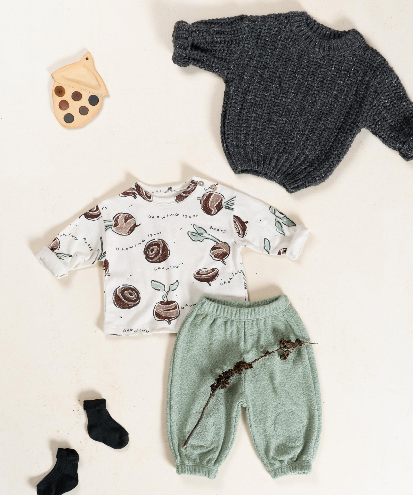 Beetroot Print LS Top (9M-24M)