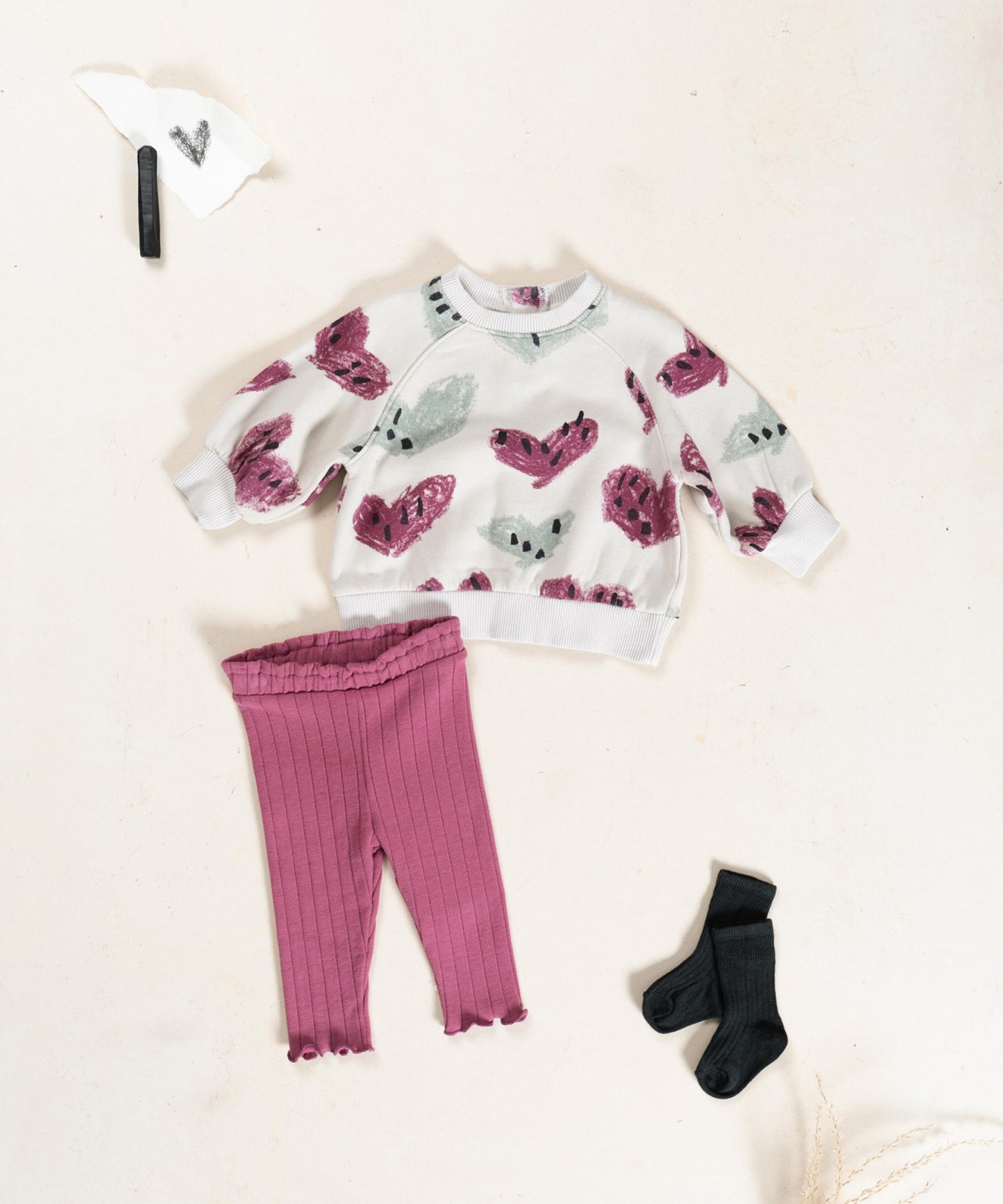 Pink Rib Leggings