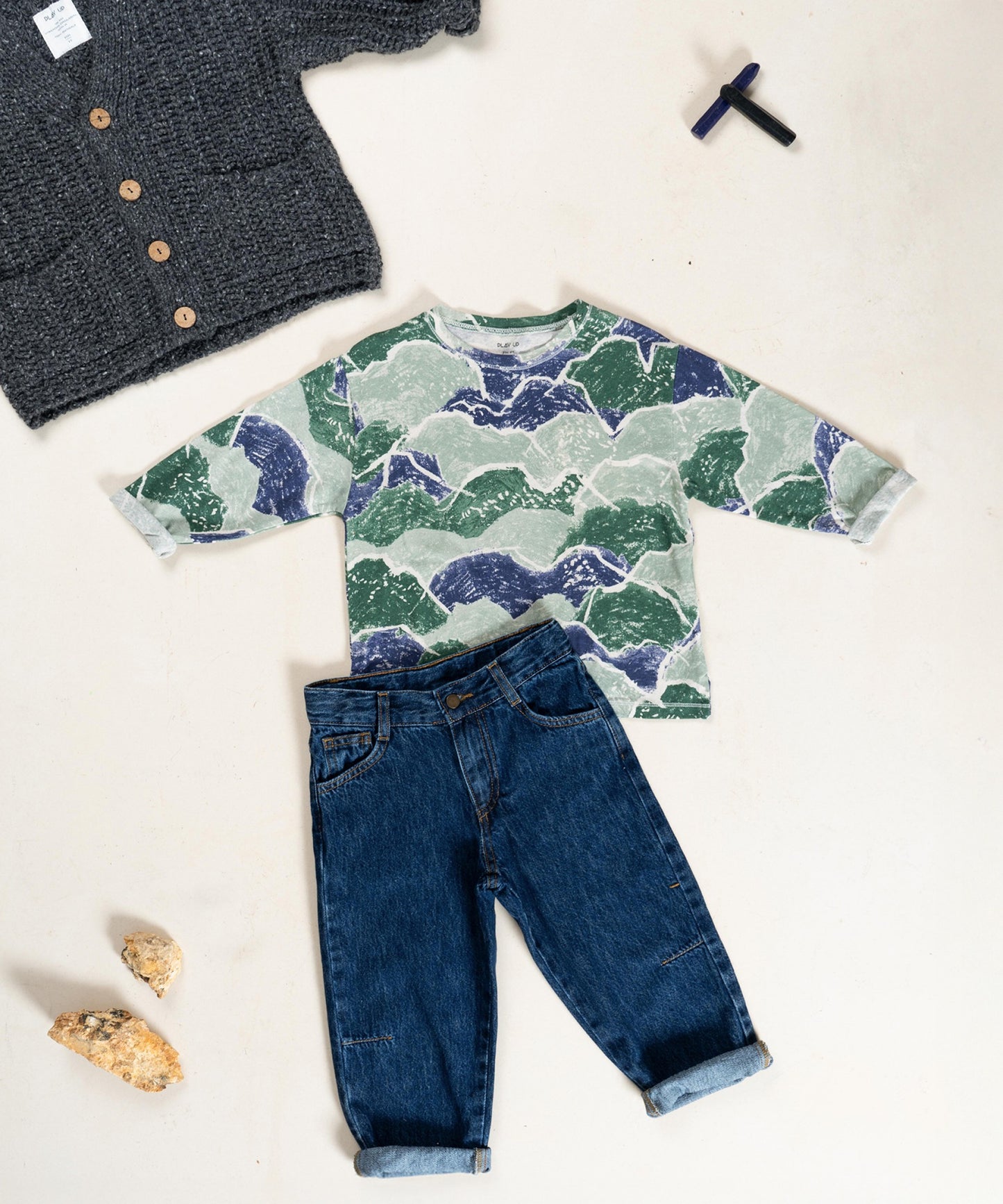 Mountain Print Jersey Top