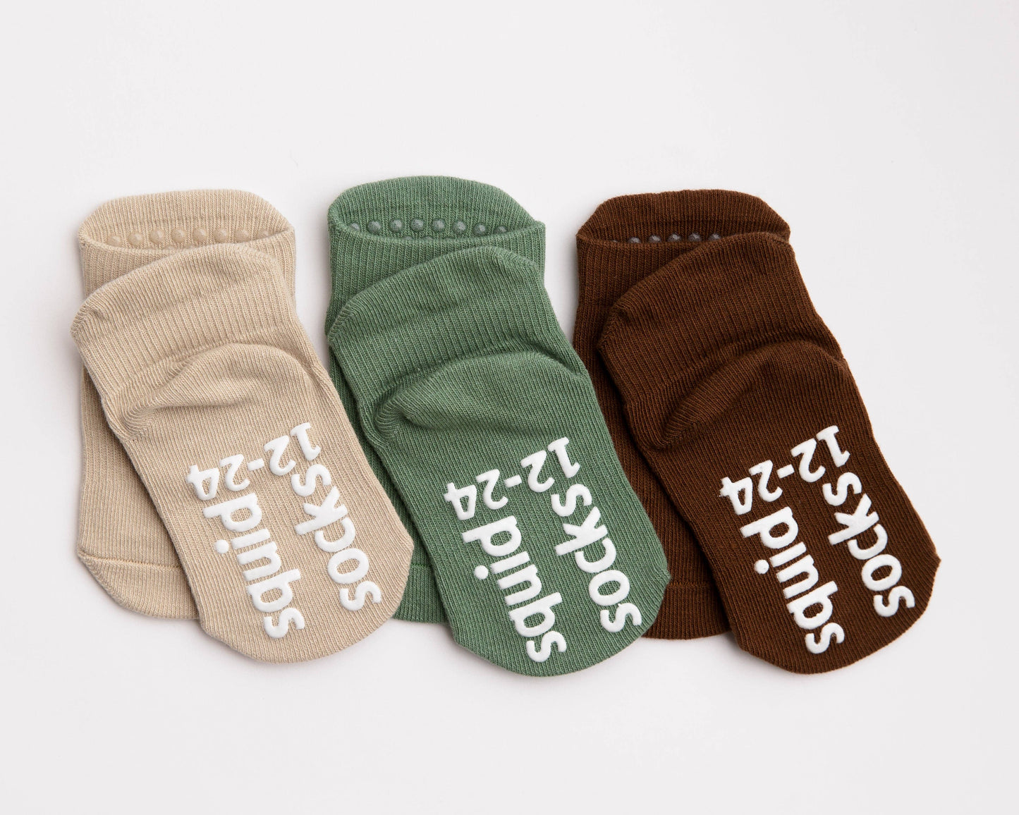 Socks in Nude, Brown, Green