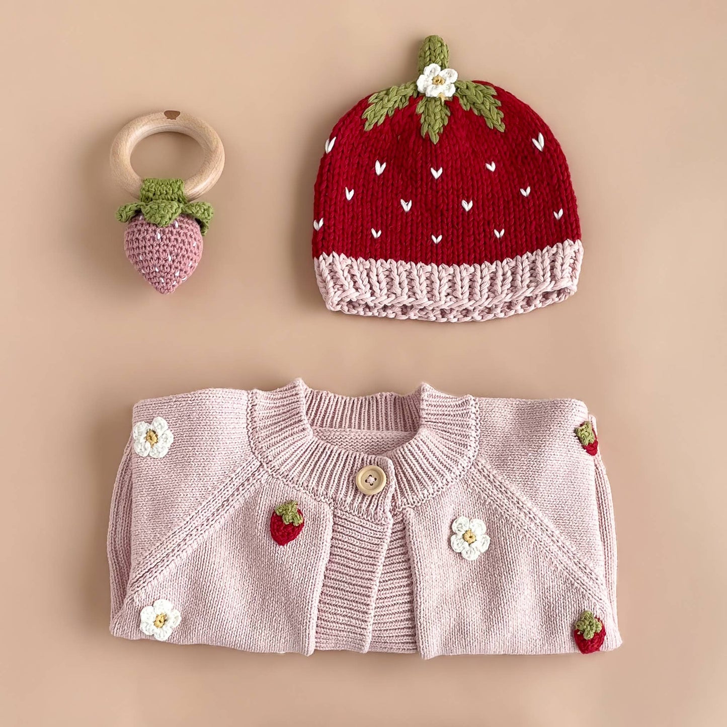Cotton Addie Strawberry Baby Hat