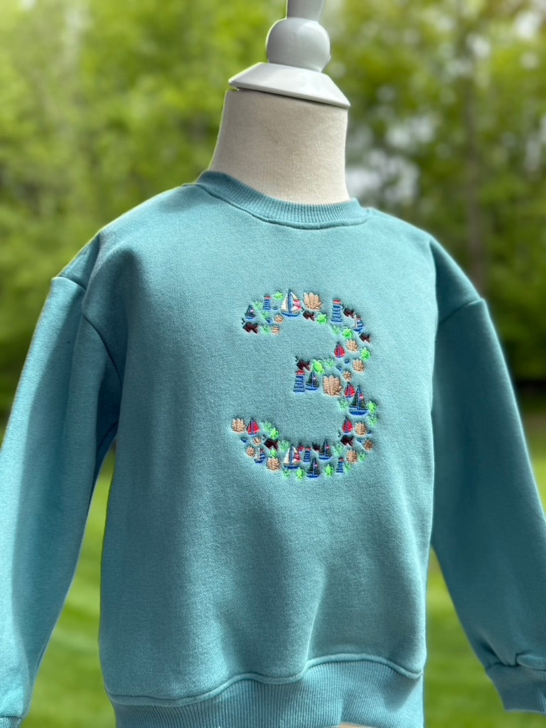 Nautical Themed "3" Sweatshirts