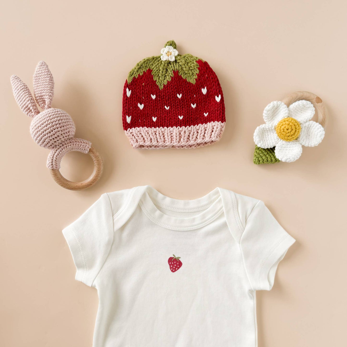 Cotton Addie Strawberry Baby Hat