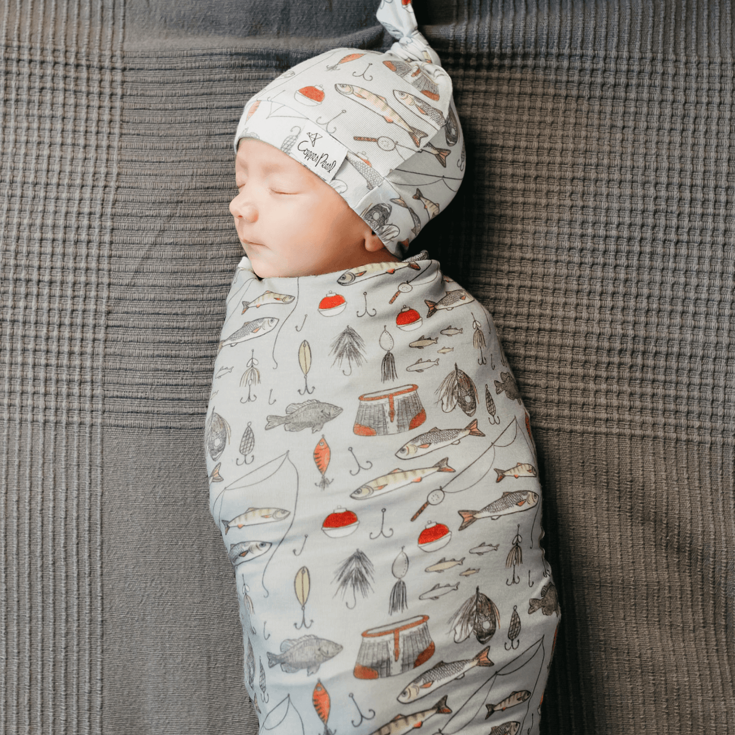Trout Single Knit Swaddle Blanket