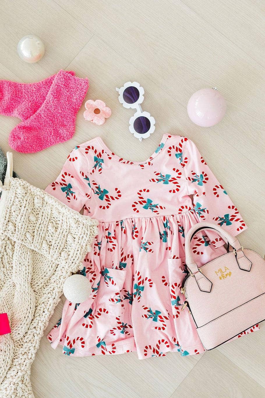 Candy Cane Pocket Twirl Dress