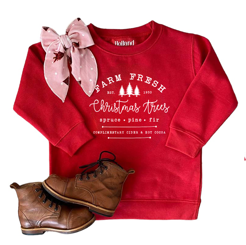 Red Fresh Farm Sweatshirt