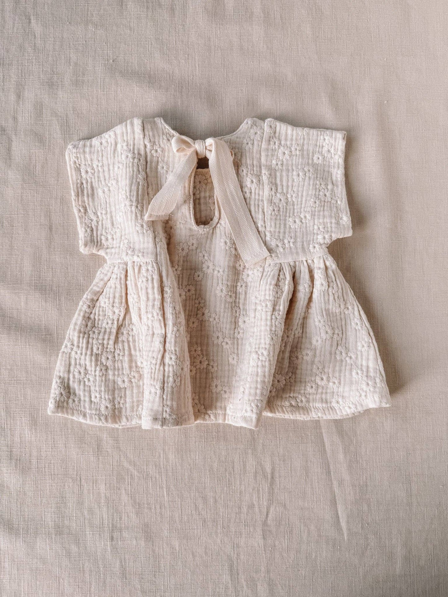 Malia Embroidered Ecru Dress