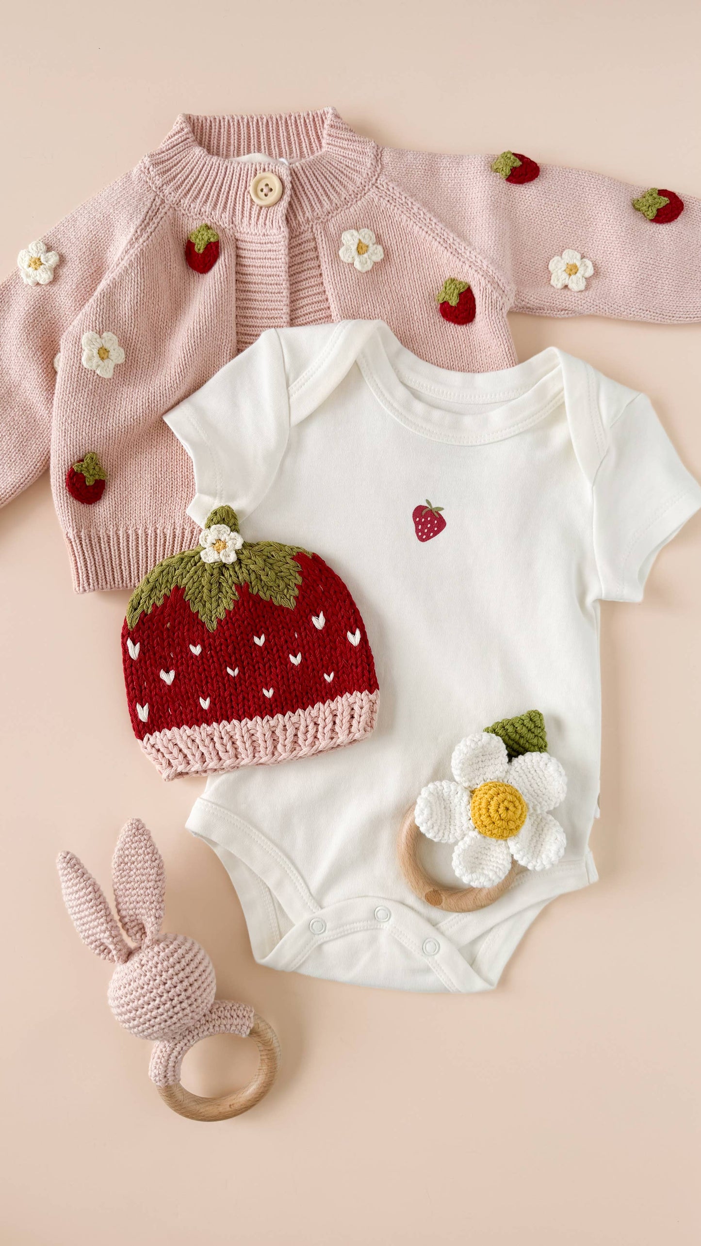 Cotton Addie Strawberry Baby Hat