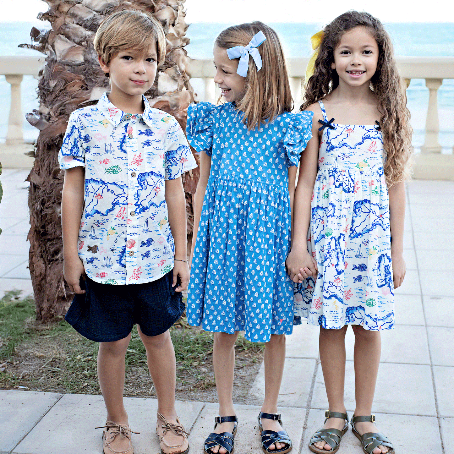 Girls Tia Island Map Dress