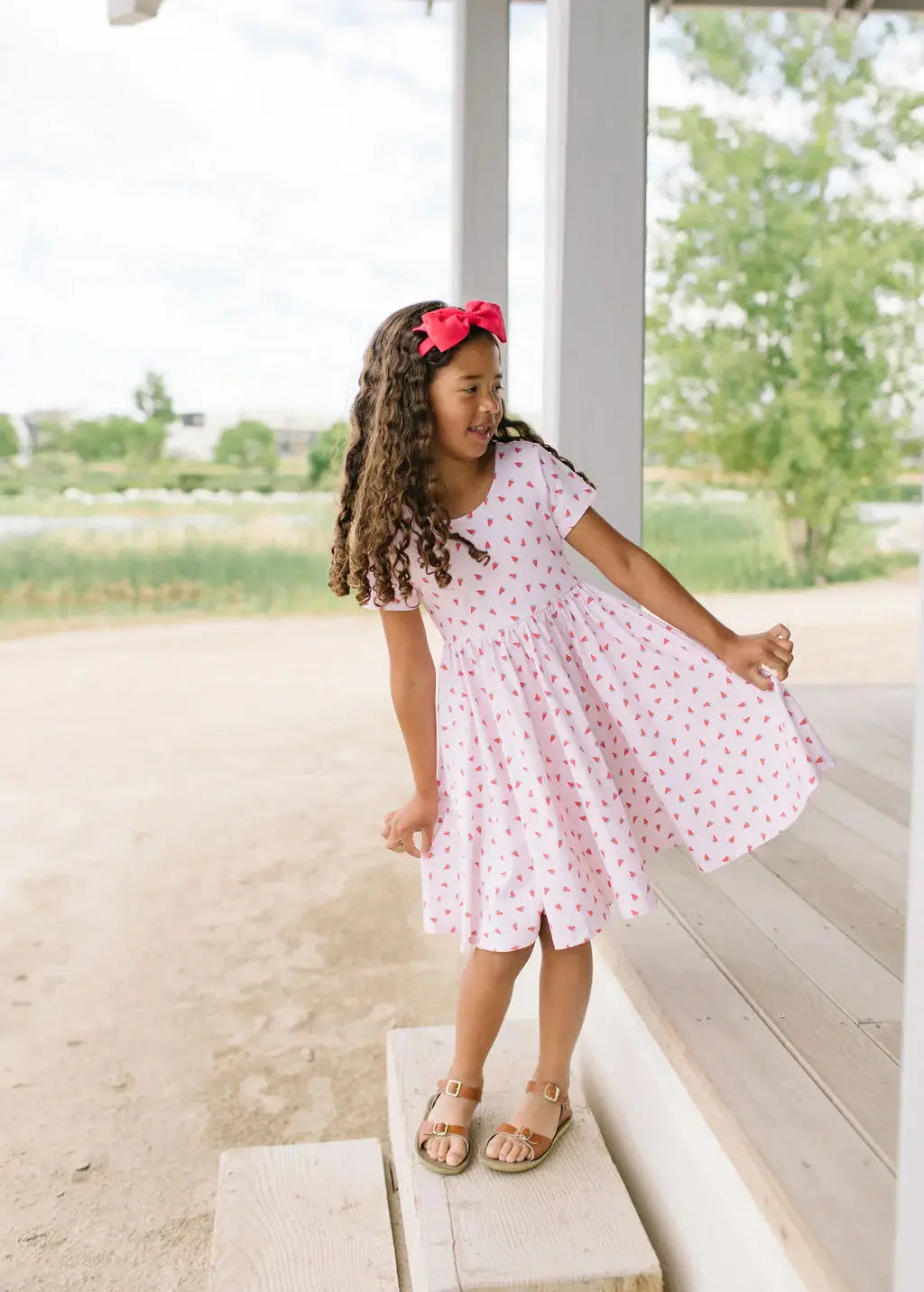 Classic Twirl Watermelon Dress