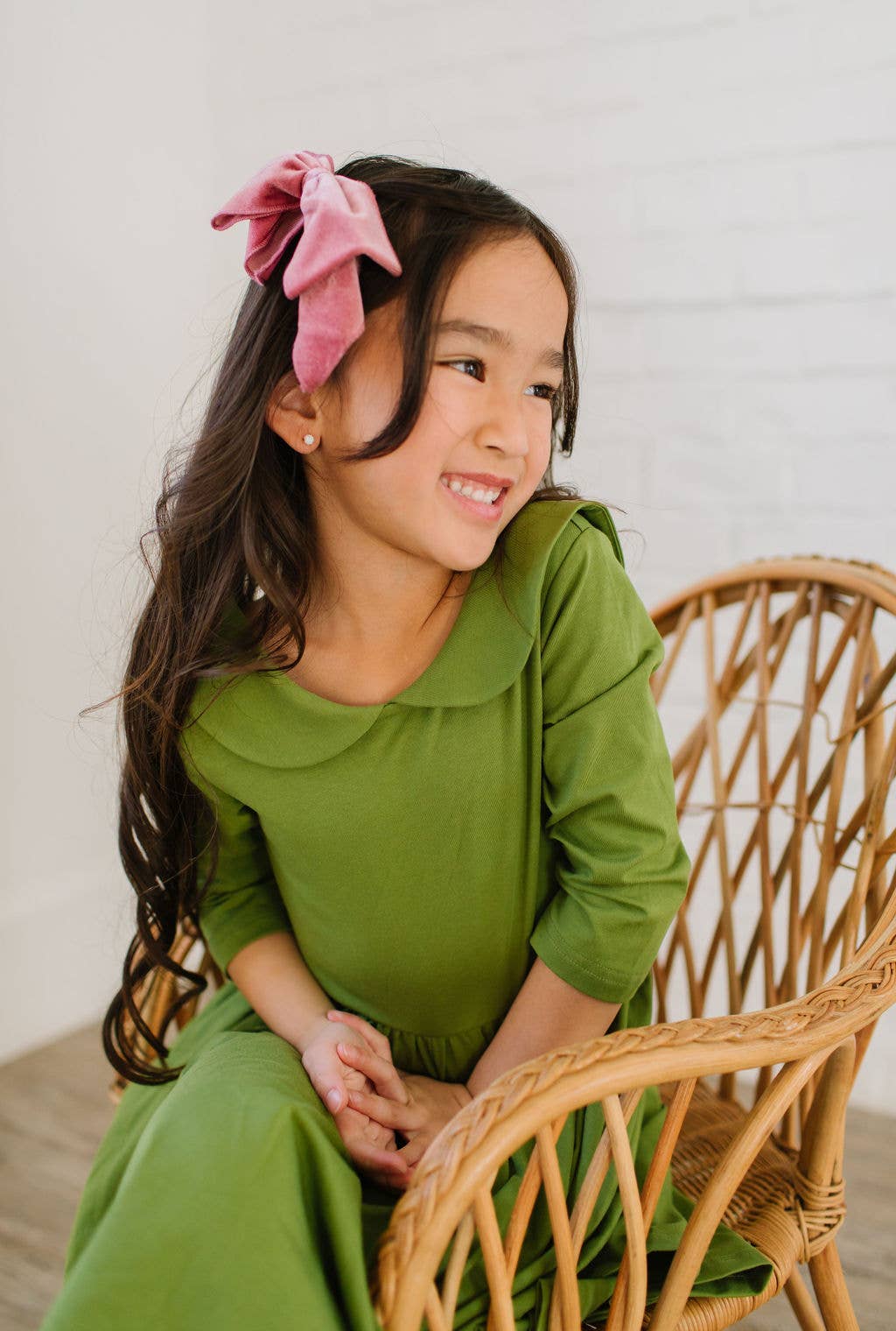 Rubina Dress in Moss Green