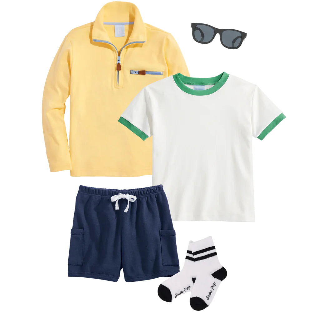 Pima Yellow Half Zip