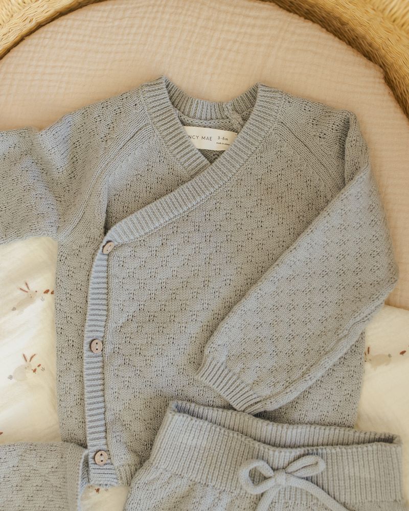 Knit Wrap Top & Pant Set