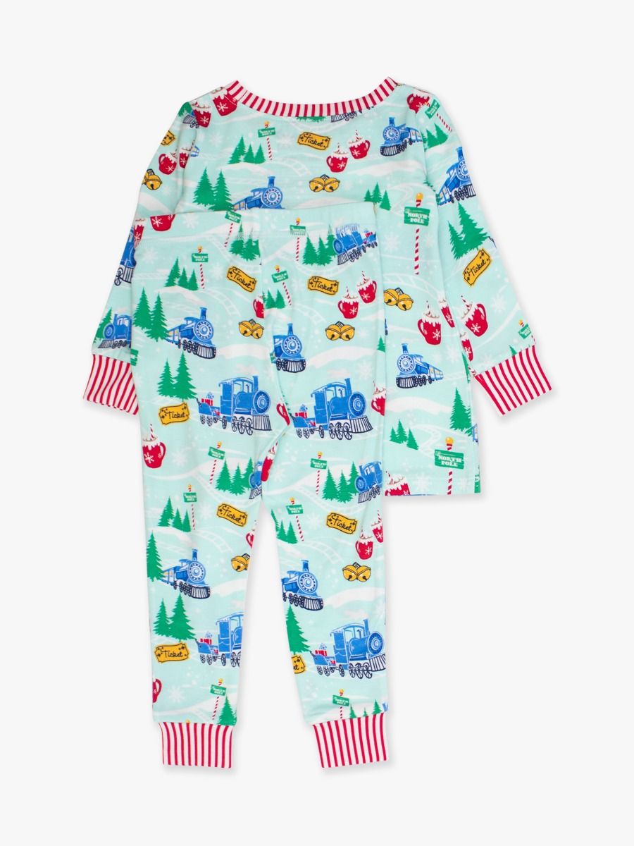 Snowy Train Tracks Pajama Set