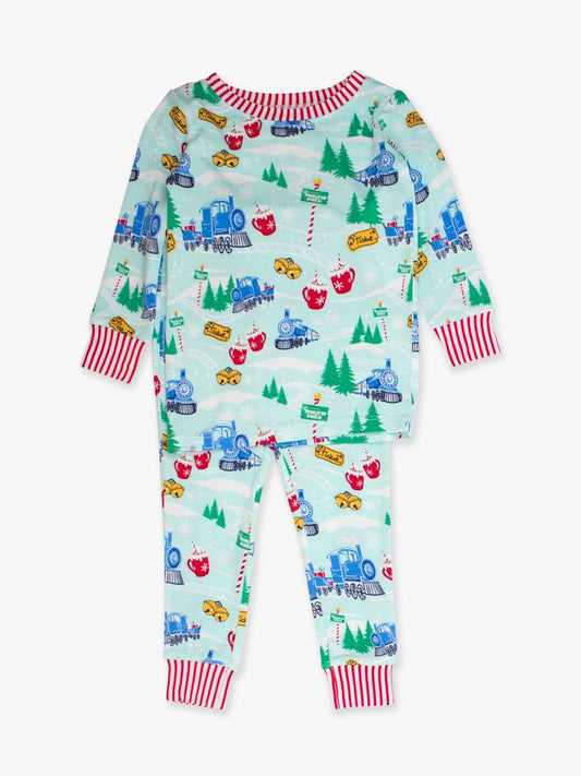 Snowy Train Tracks Pajama Set