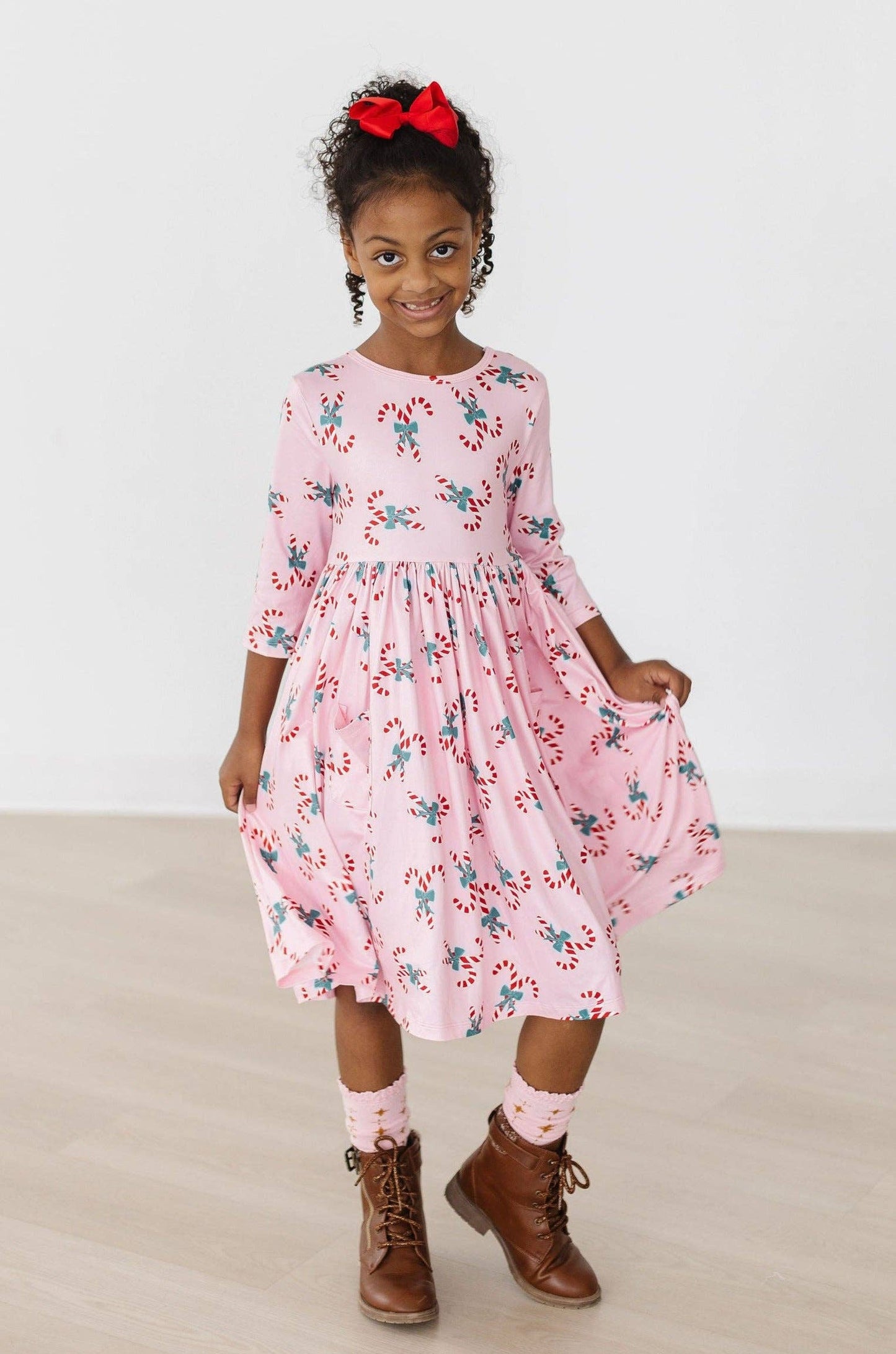 Candy Cane Pocket Twirl Dress