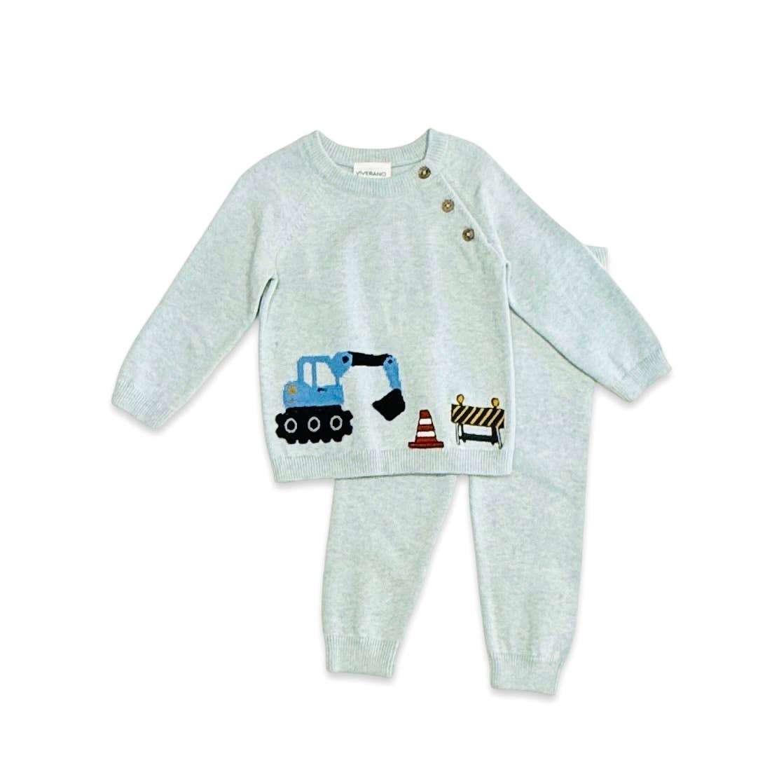 Construction Truck Knit Set