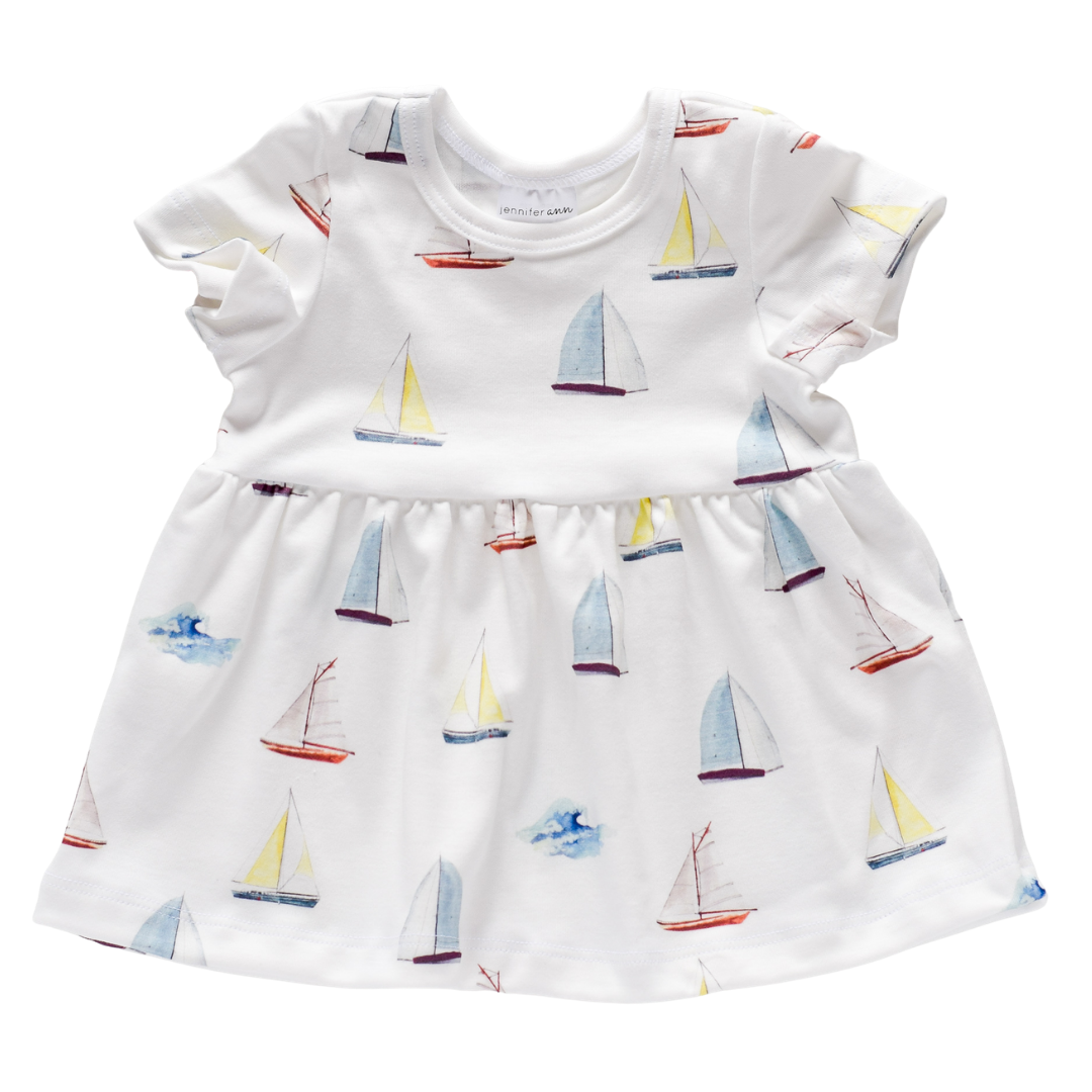 Sailboats Organic Cotton Dress