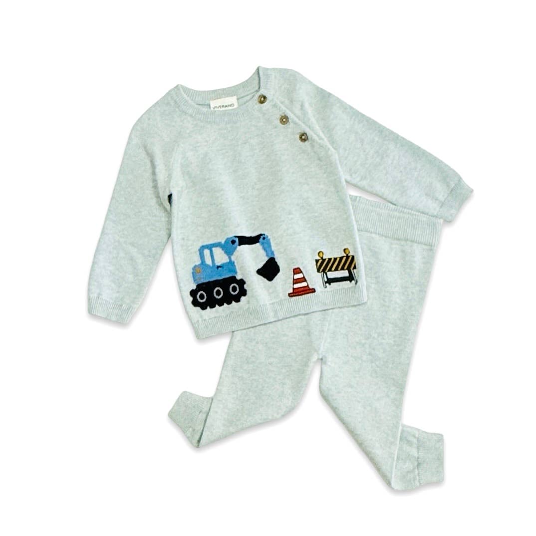 Construction Truck Knit Set