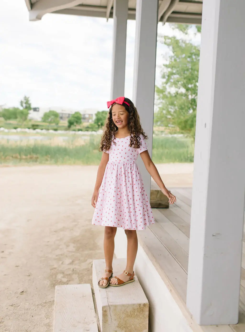 Classic Twirl Watermelon Dress