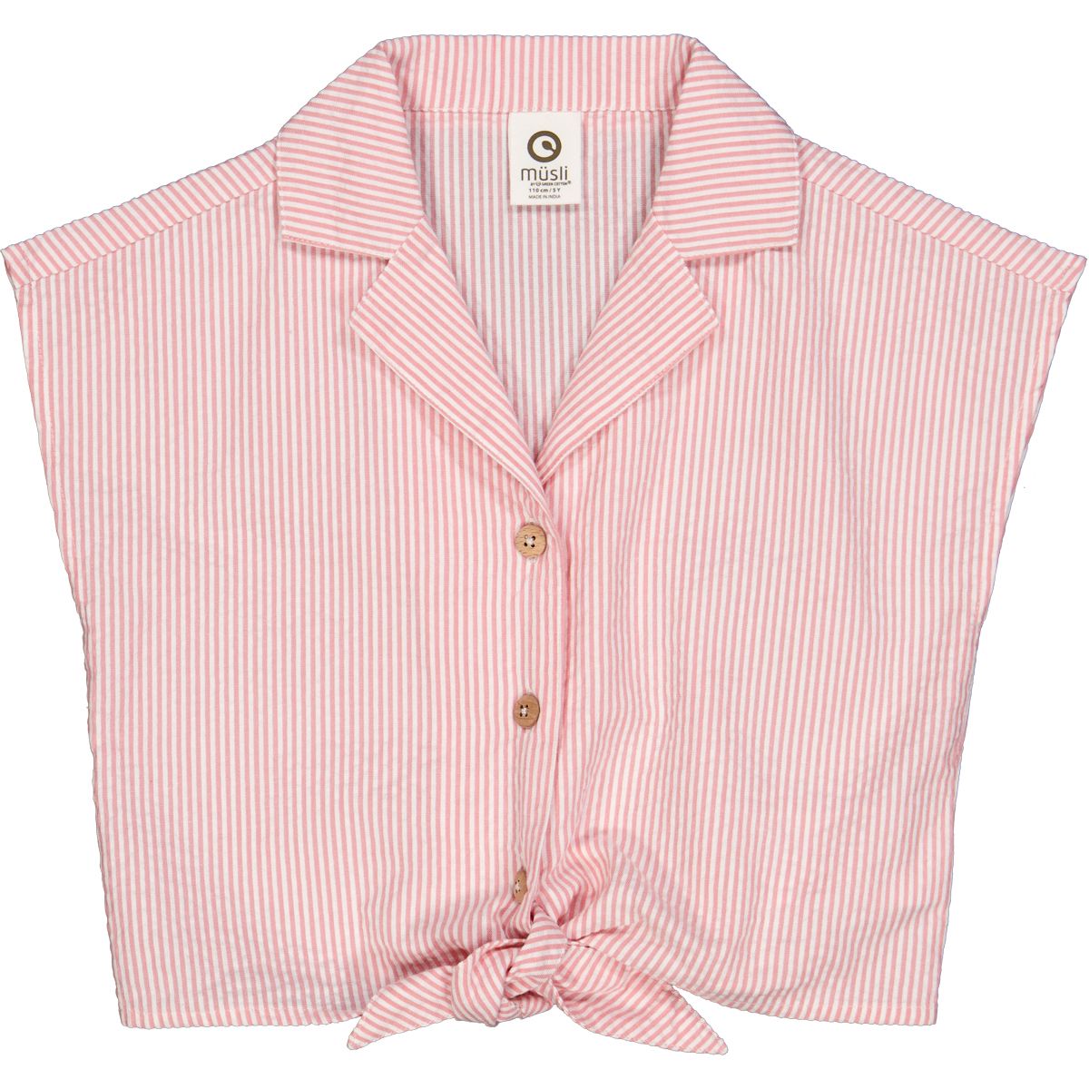 Seersucker Stripe Crop SS Shirt