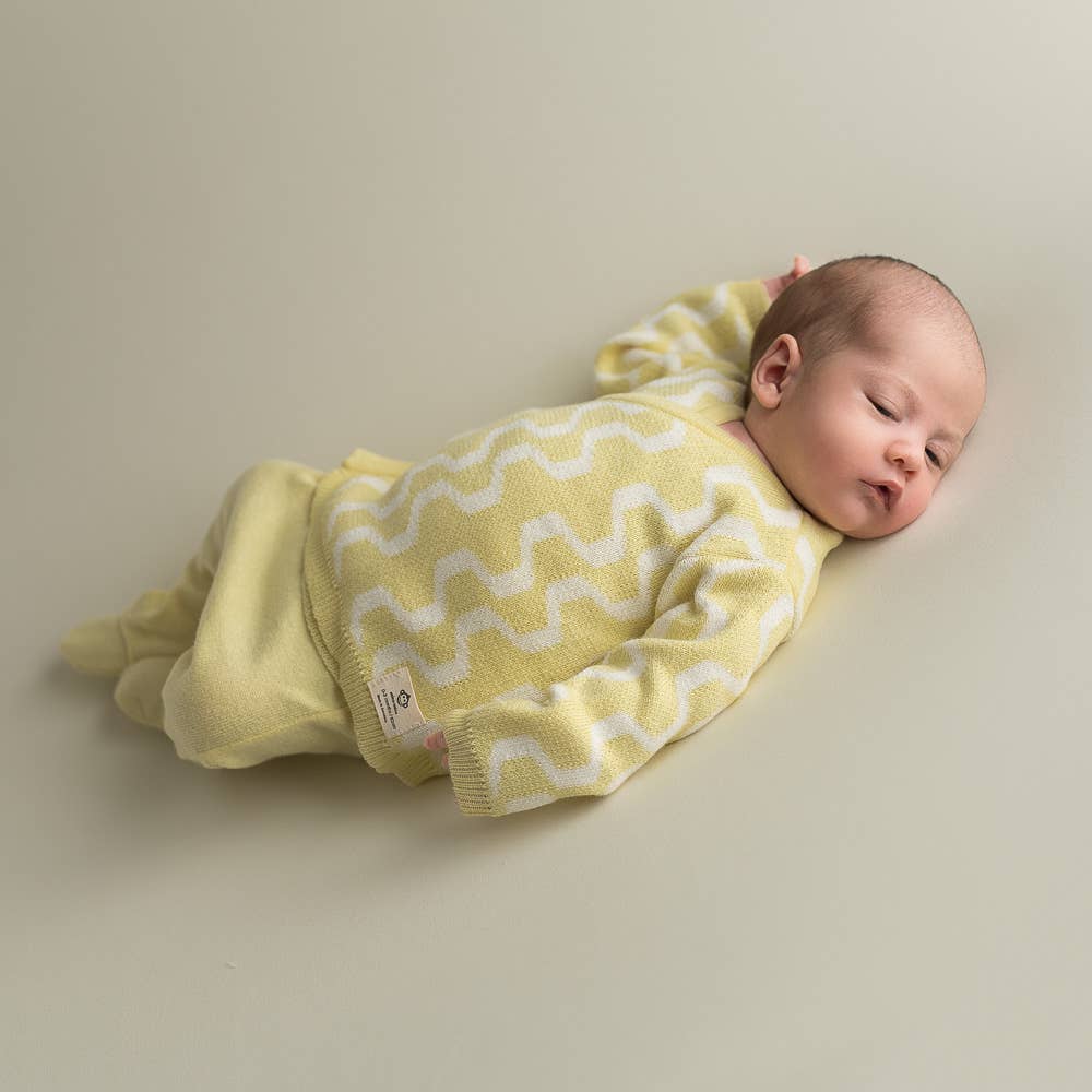 Newborn Yellow ZigZag Going Home Set