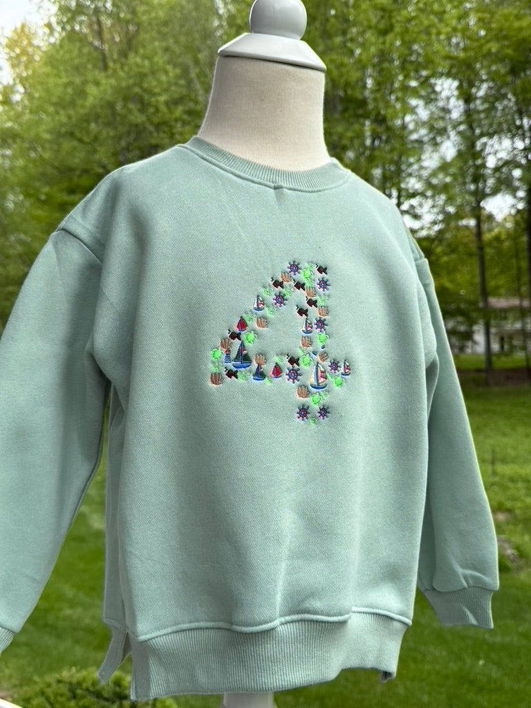 Nautical Themed "4" Sweatshirt