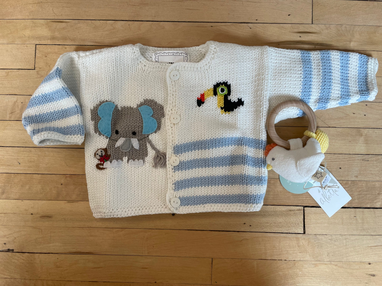 Blue Elephant and Friends Knit Sweater