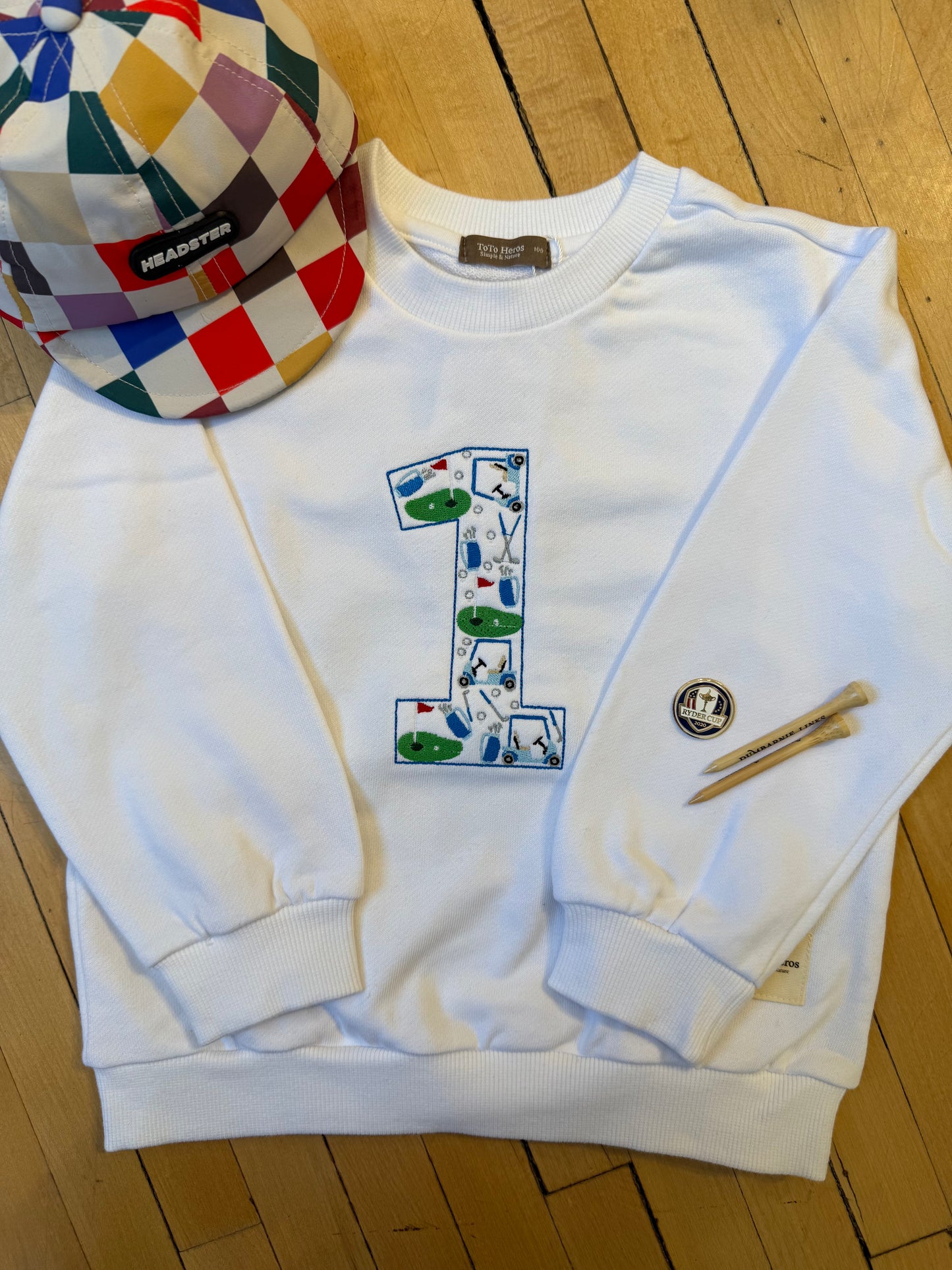 Golf Themed "1" Sweatshirt