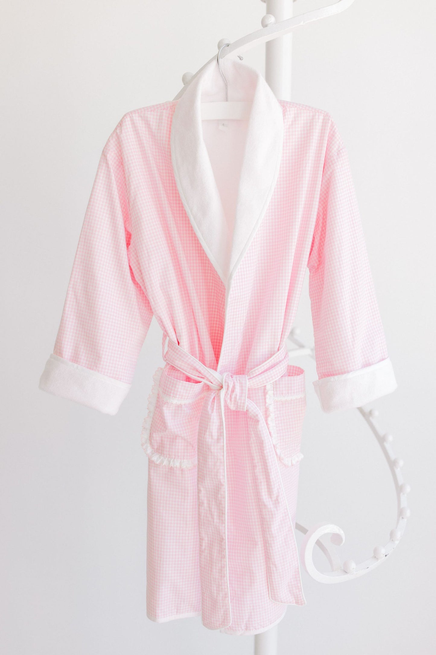 Pink Gingham Bathrobe