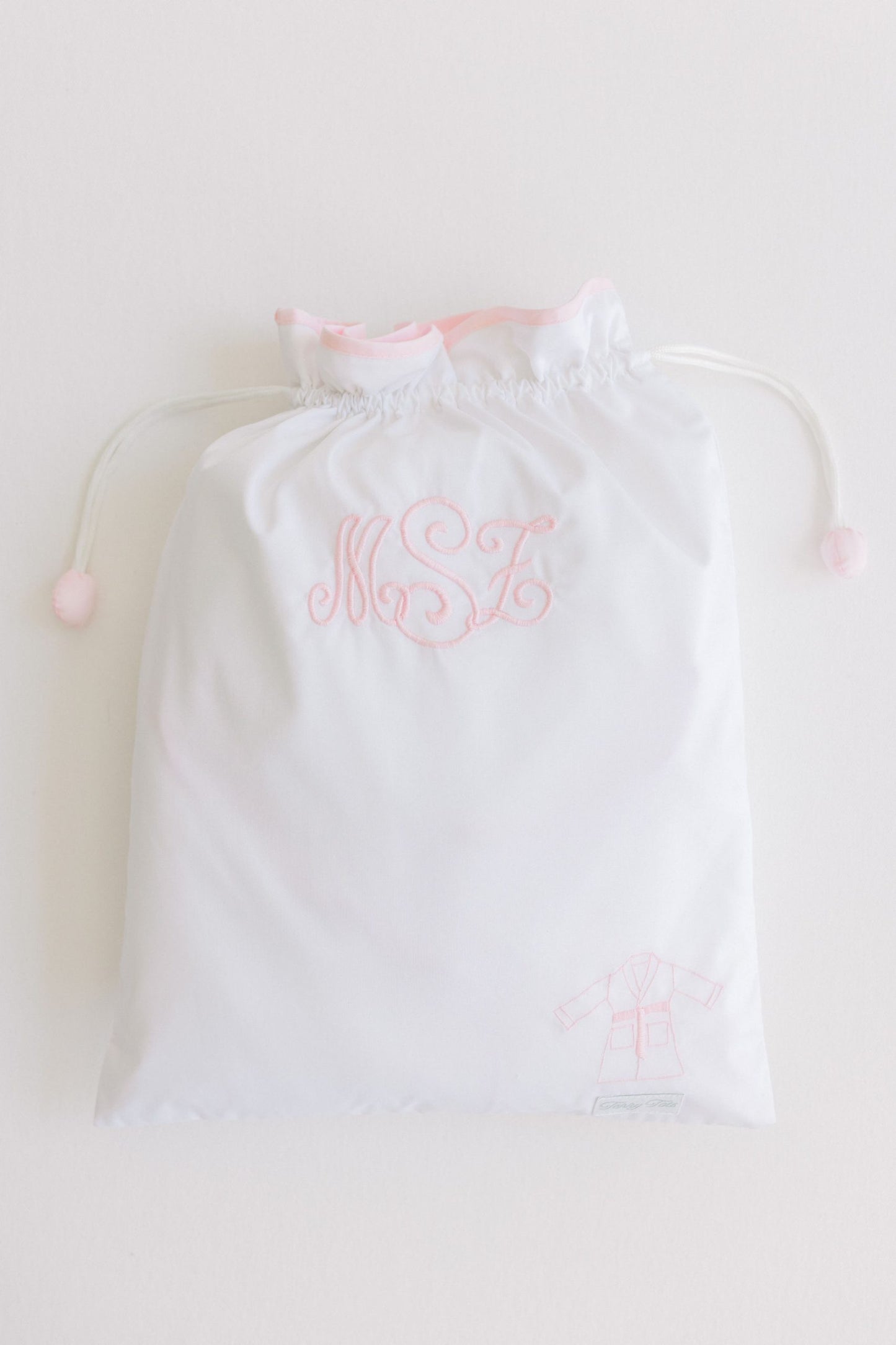 Pink Jacquard Bows Bathrobe