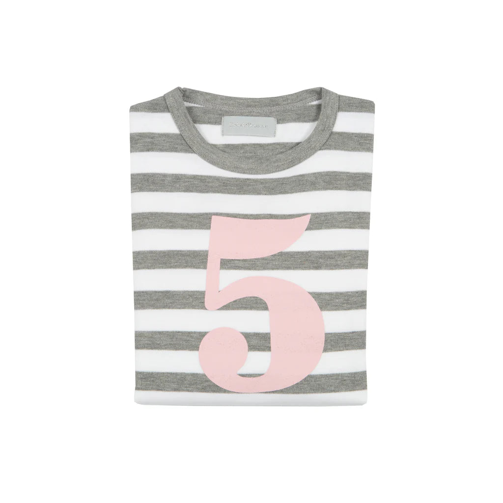 Grey Marl/White (Pink) Shirt
