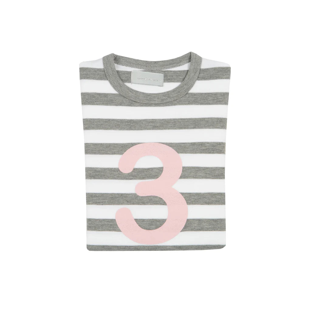 Grey Marl/White (Pink) Shirt