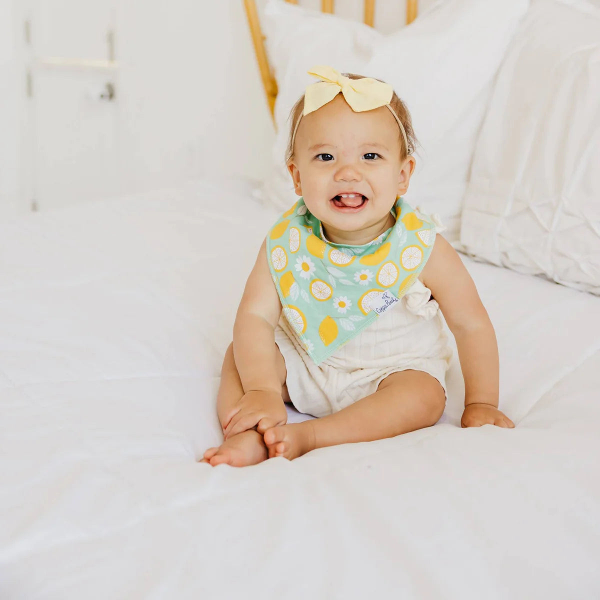 Lemon Bandana Bib Set