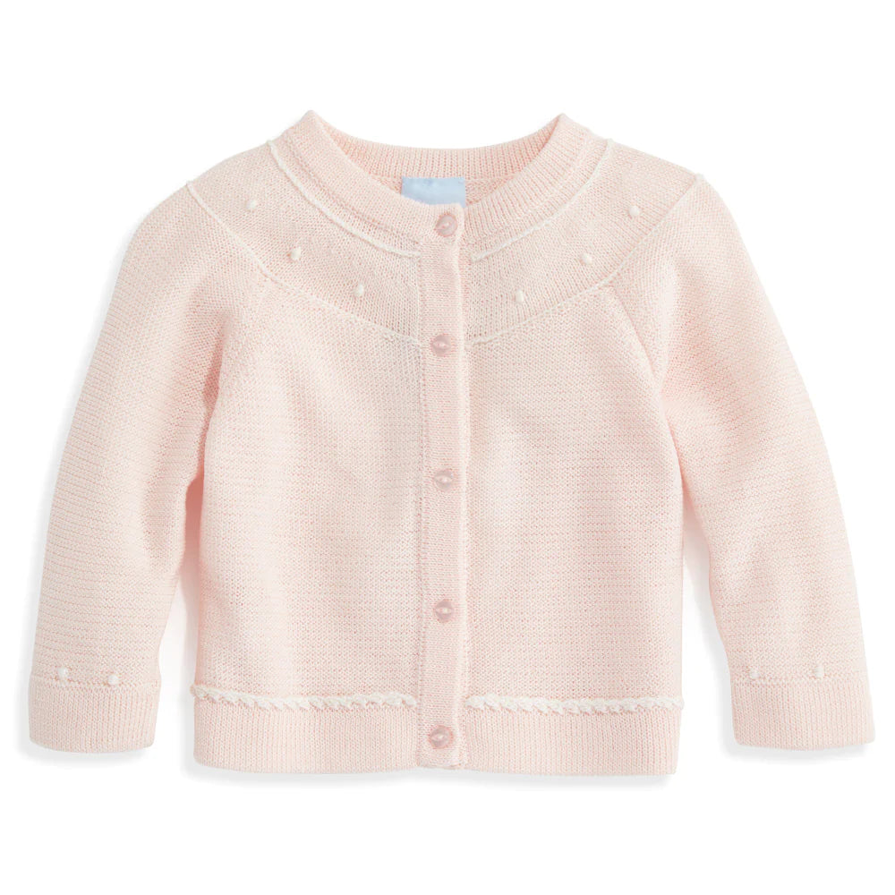 Pink Mercerized Pima Heirloom Cardigan