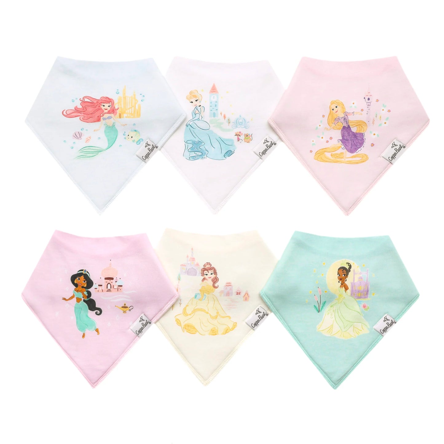 Disney Princess Bandana 6 Bib Set