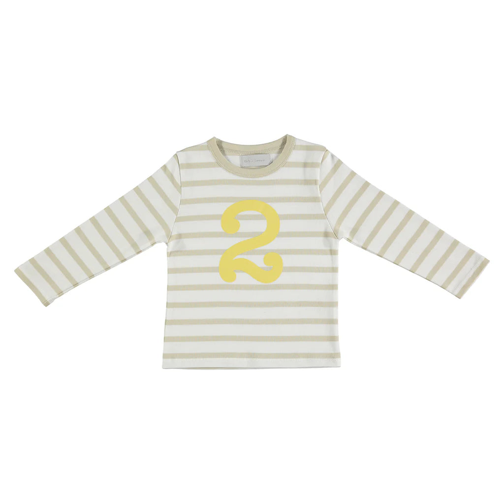 Sand/White Striped (Yellow) T- Shirt